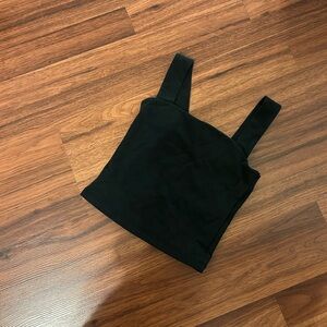Abercrombie & Fitch Black Crop Fitted Tank Top